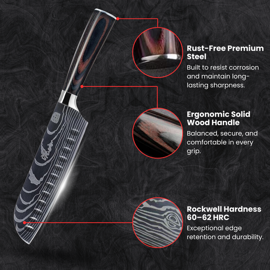 Santoku All-Purpose Knife (7") - Takumi Series