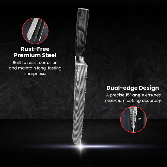 Pankiri Bread Knife (8") - Sumi Series